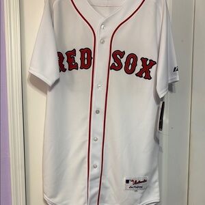 Majestic Red Sox White Baseball Jersey